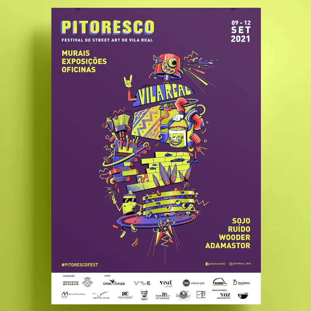 6ª Edição do Pitoresco – Festival de Street Art de Vila Real decorre entre os dias 9 e 12 de setembro