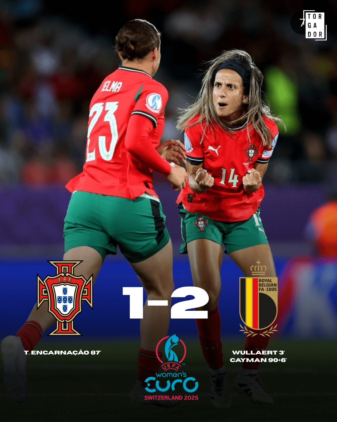 Portugal 1-2 Bélgica- Portugal eliminado com crueldade do Europeu