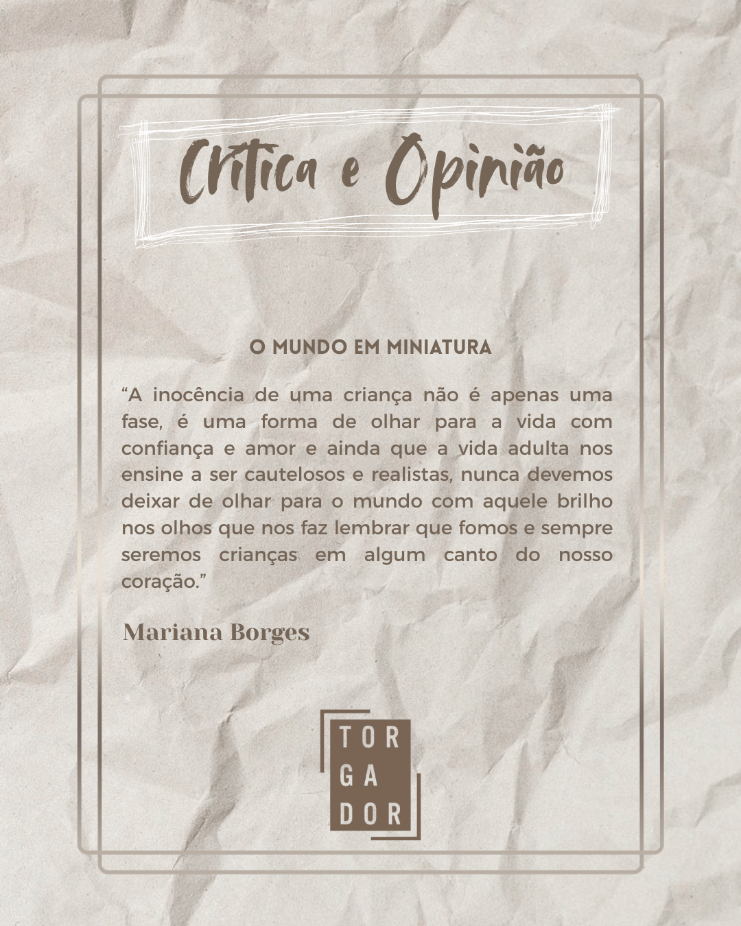 O mundo em miniatura