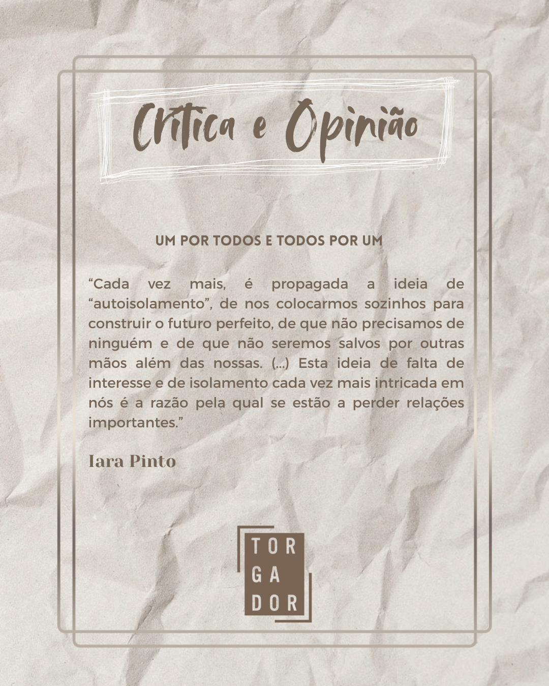 Um por todos e todos por um