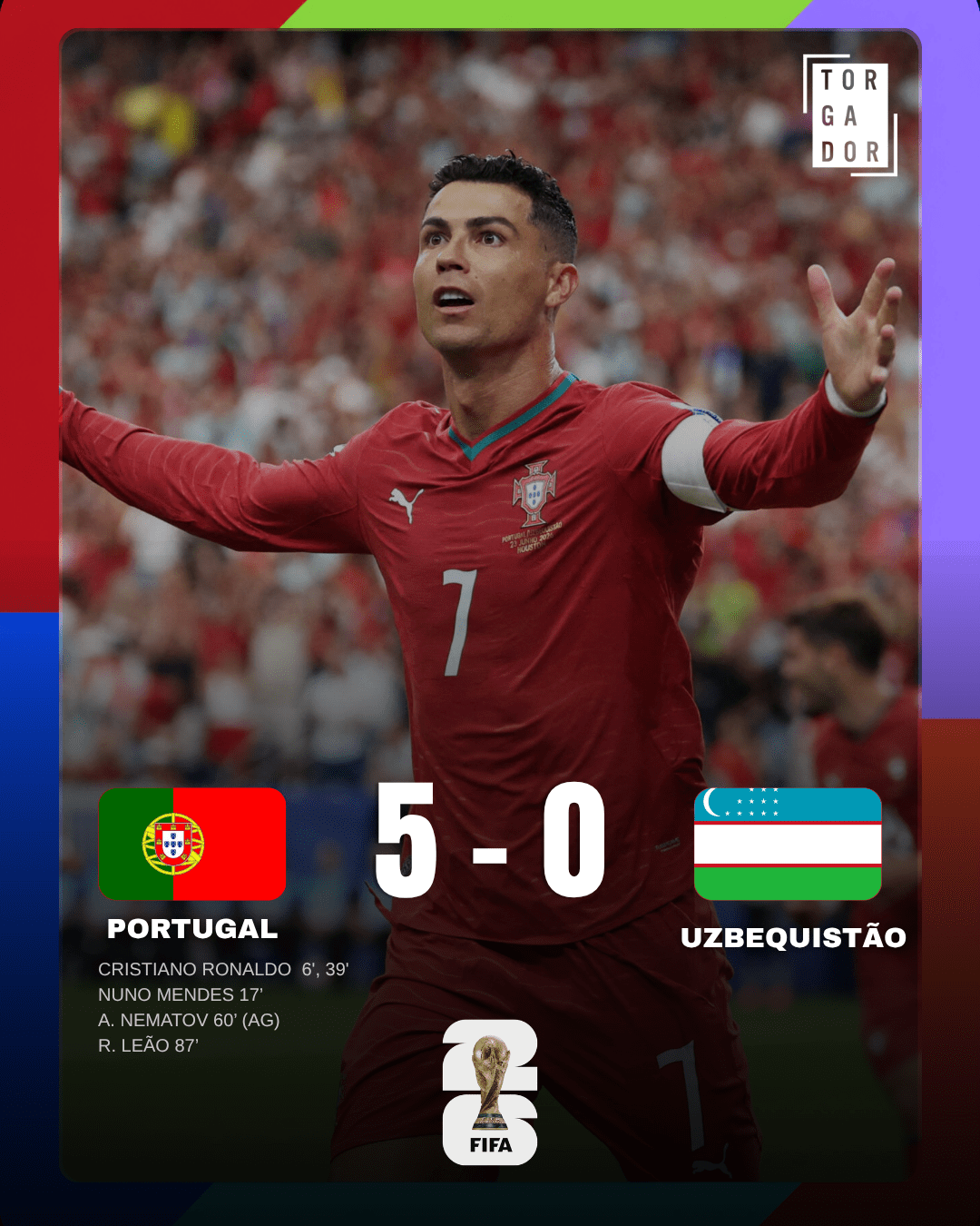 Bolas paradas foram a chave de ouro da goleada portuguesa