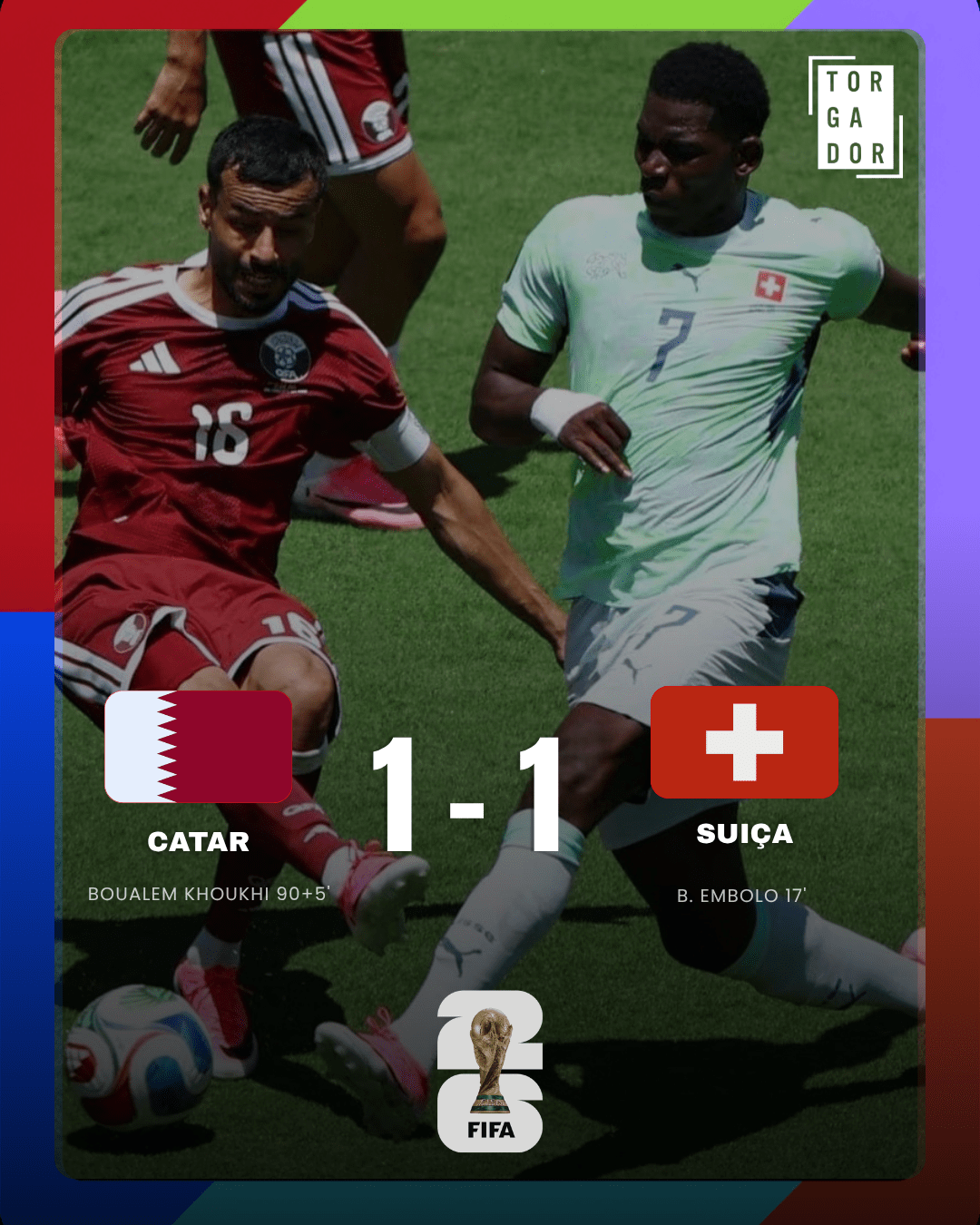 Empate amargo da Suíça frente ao Catar