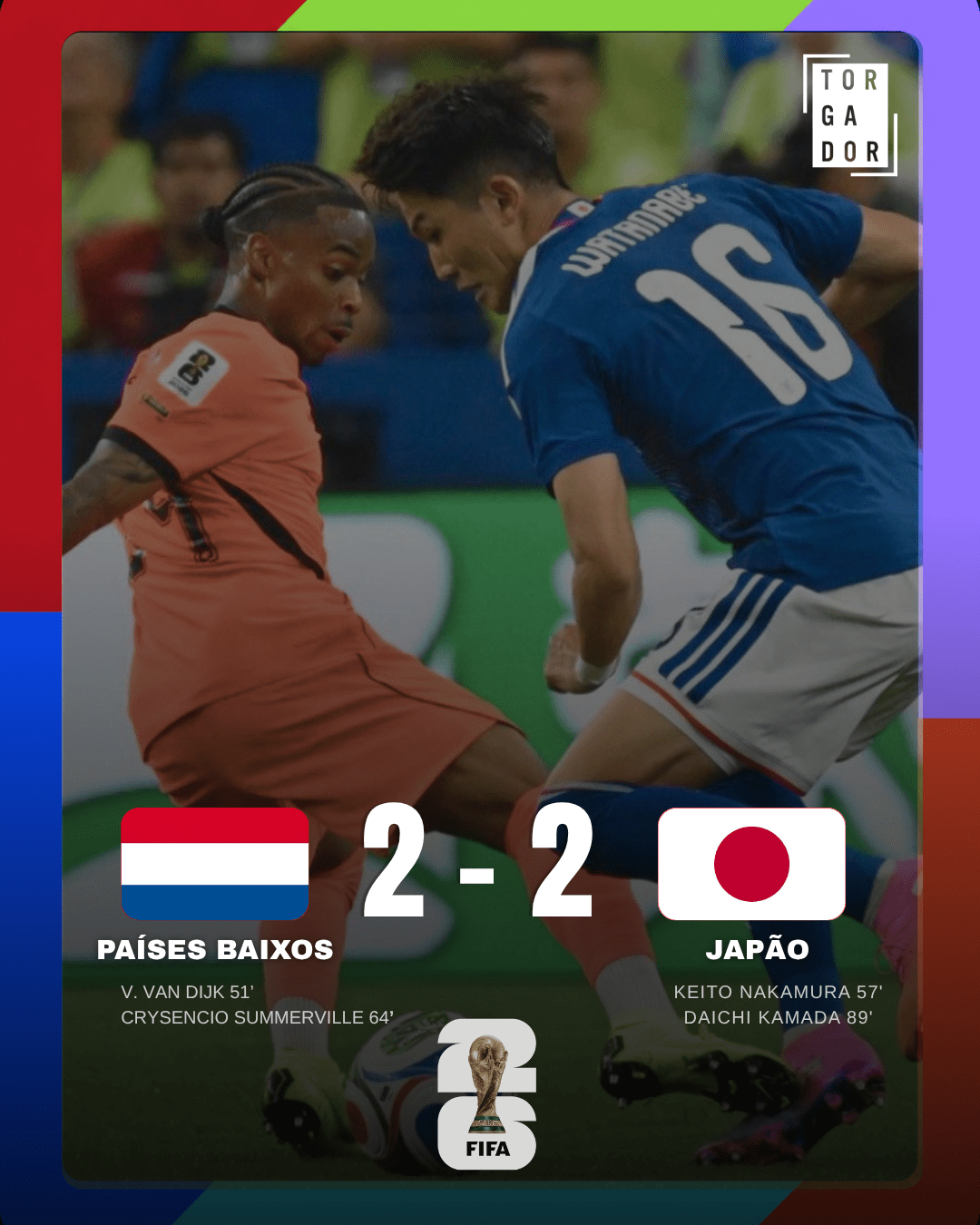 Japão resgata o empate nos minutos finais contra os Países Baixos em estreia emocionante no Mundial 2026