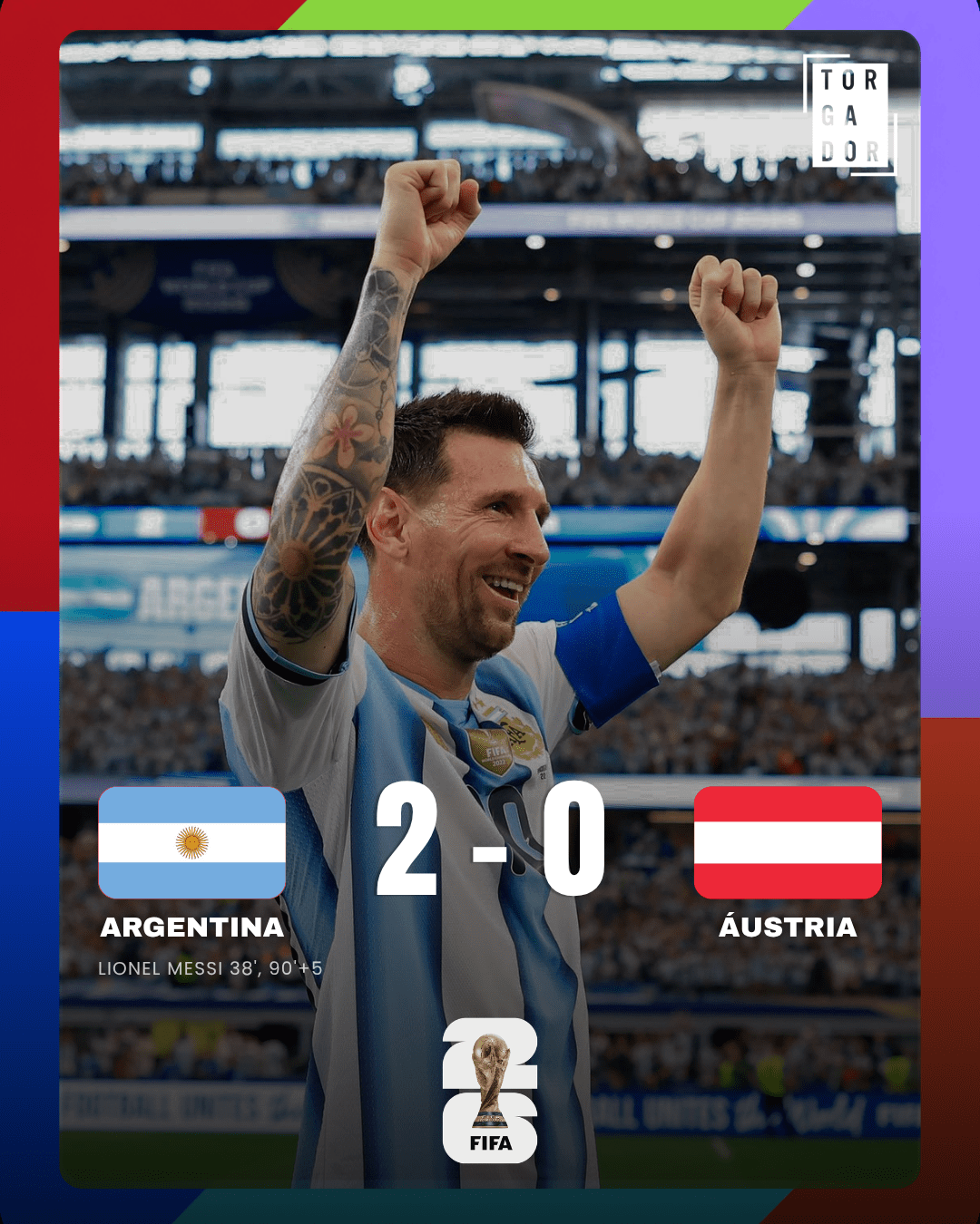 A Argentina passa, Messi fica para a história