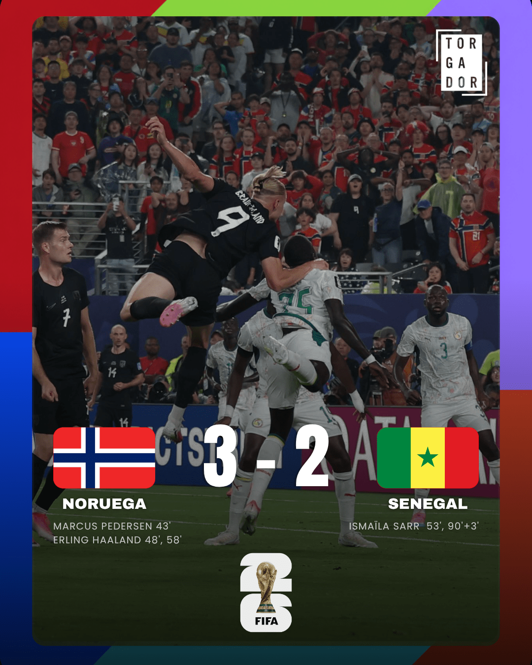Haaland volta a brilhar e coloca Noruega nos dezasseisavos de final após triunfo sobre o Senegal