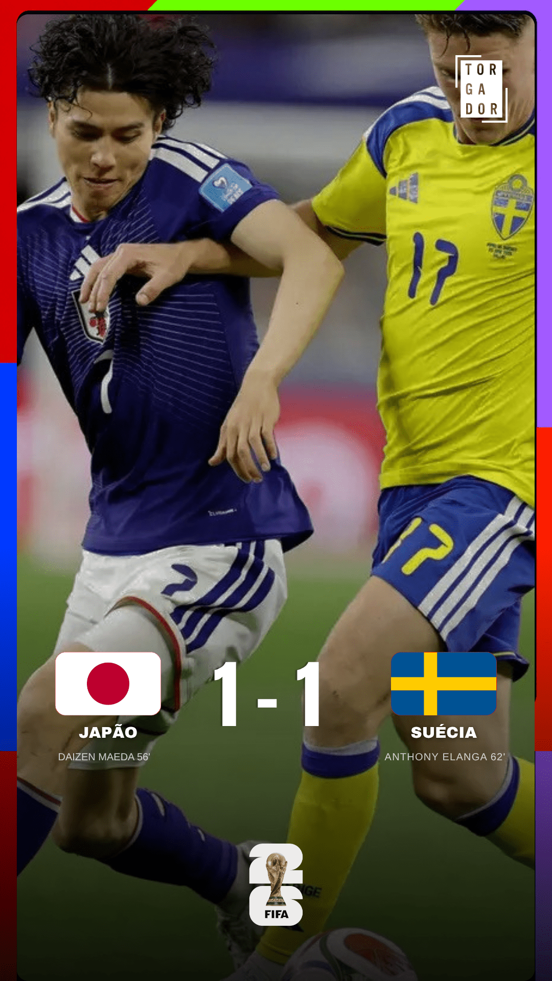 Empate com sabor a qualificação para o Japão e Suécia