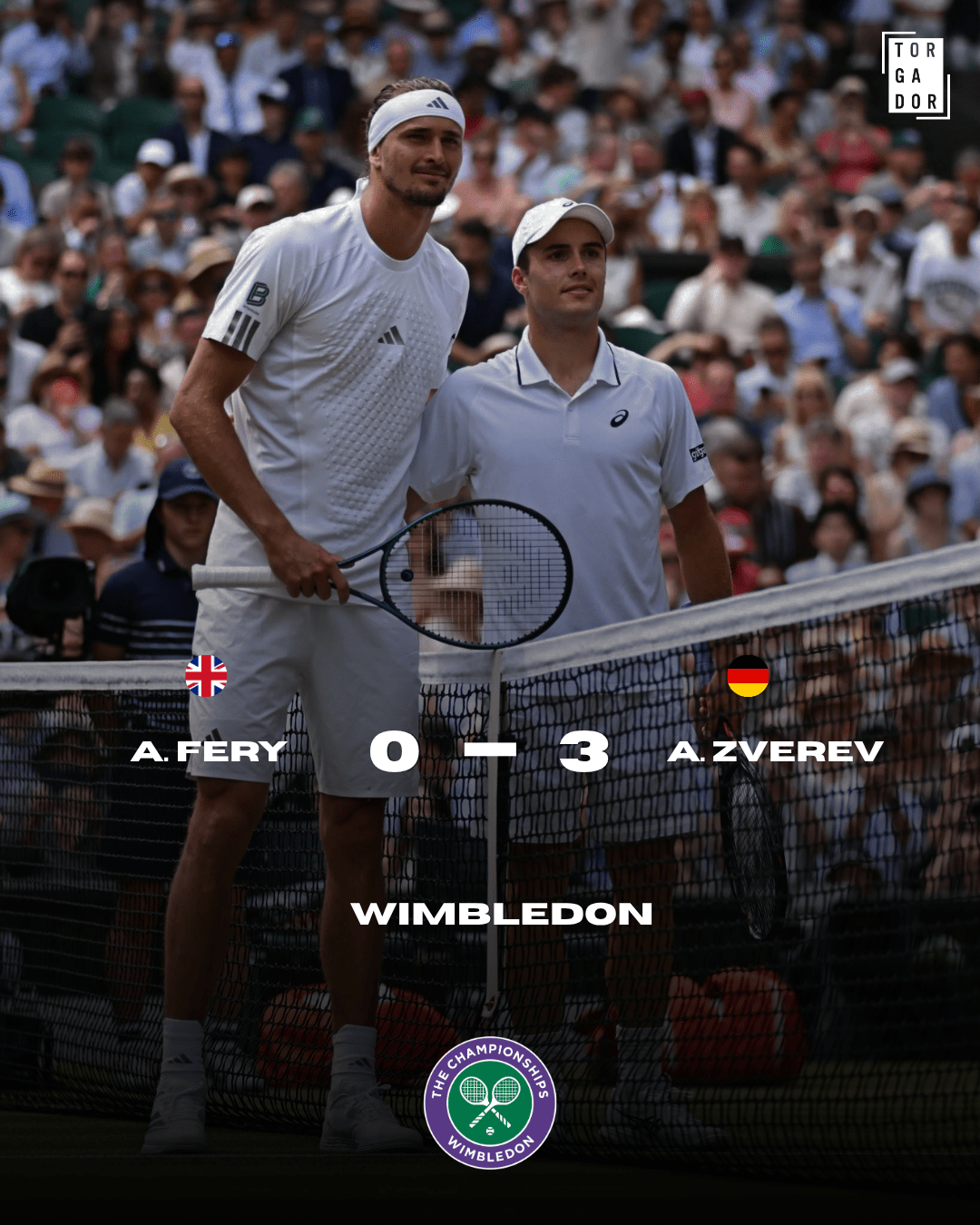 Zverev termina “Fery-tale” e é o primeiro finalista de Wimbledon
