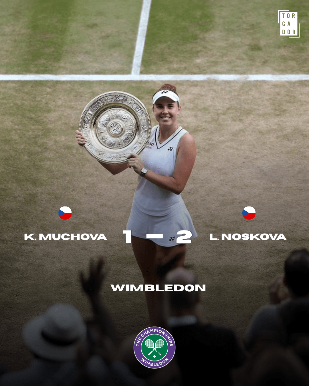 Linda Noskova é campeã em Wimbledon após derrotar a compatriota Karolina Muchova  