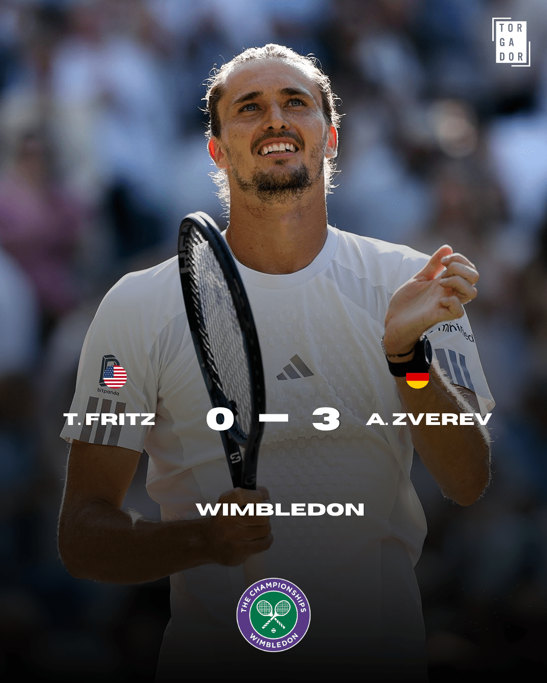 Zverev alcança vitória impressionante e estreia-se nas meias-finais de Wimbledon  