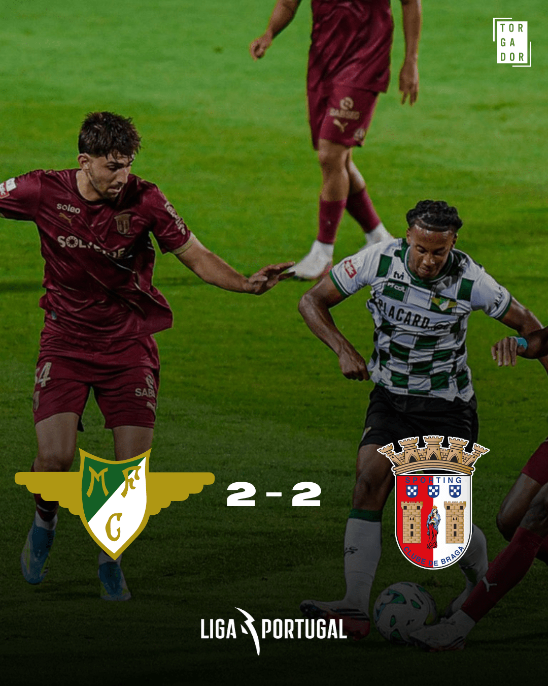 Moreirense e Braga dividem pontos em jogo de forte domínio arsenalista