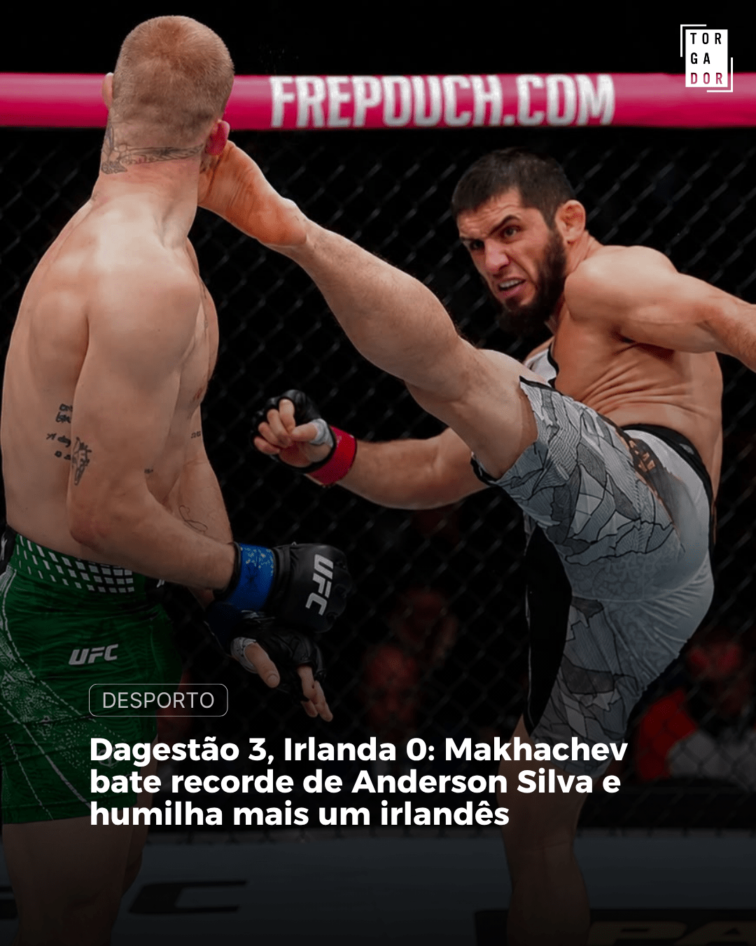 Dagestão 3, Irlanda 0: Makhachev bate recorde de Anderson Silva e humilha mais um irlandês