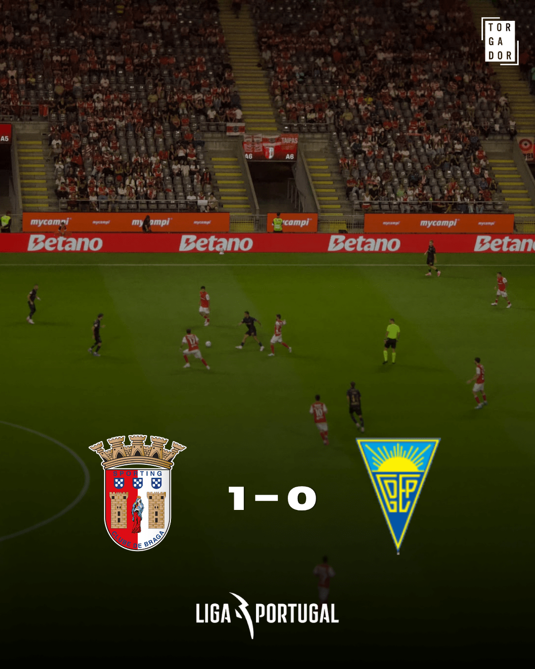 Um toque de vento dá os 3 pontos ao Braga num jogo adormecido