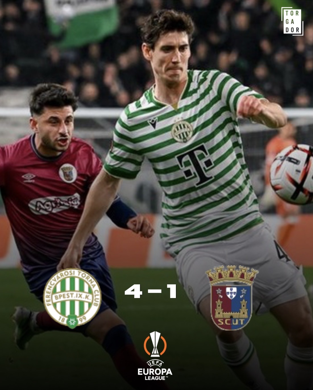 Torrense é goleado por Ferencváros e sofre nova derrota na Liga Europa