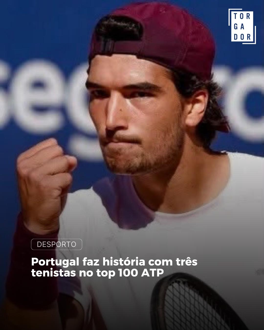 Portugal faz história com três tenistas no top 100 ATP